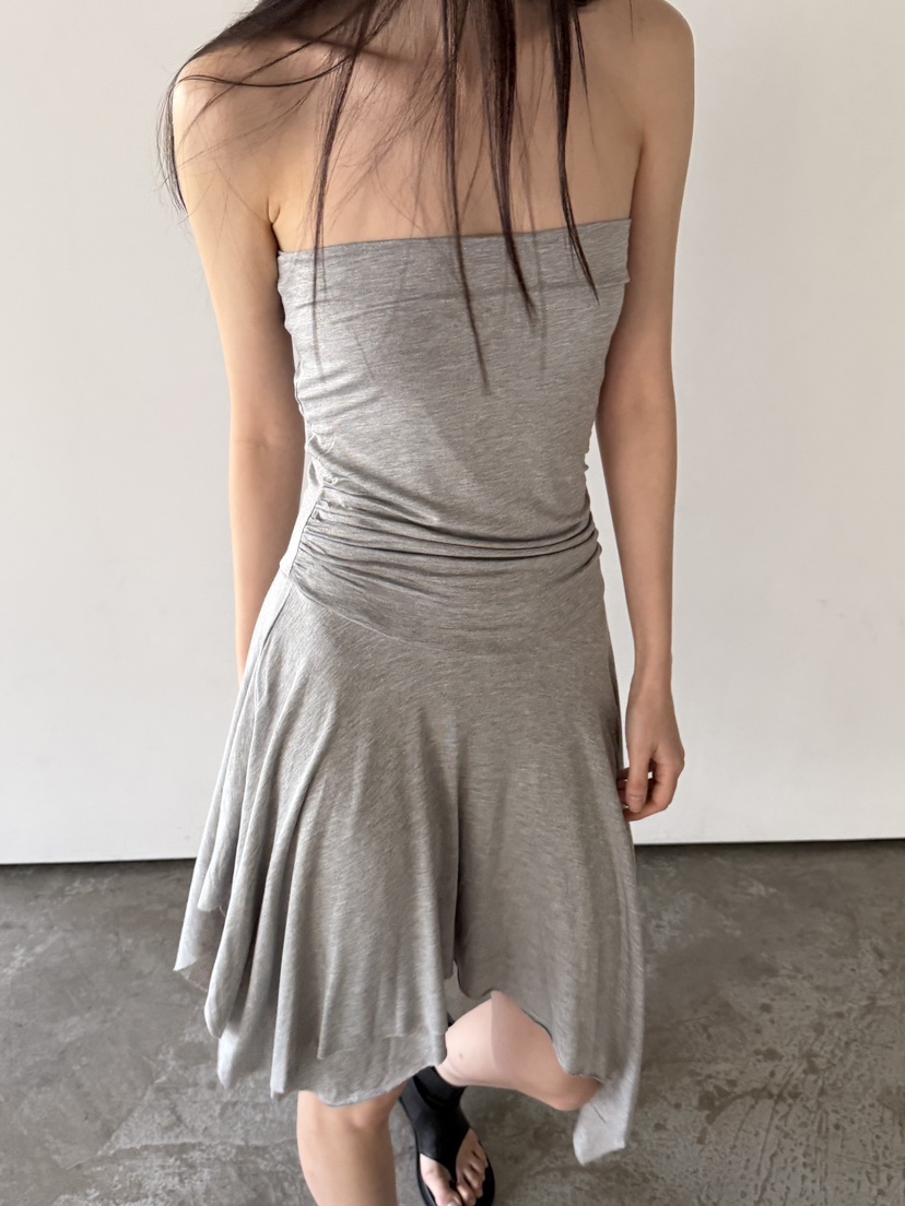 FOSET韓國東大門直郵女裝新品職業26春夏推薦連衣裙不對稱FOSET連衣裙