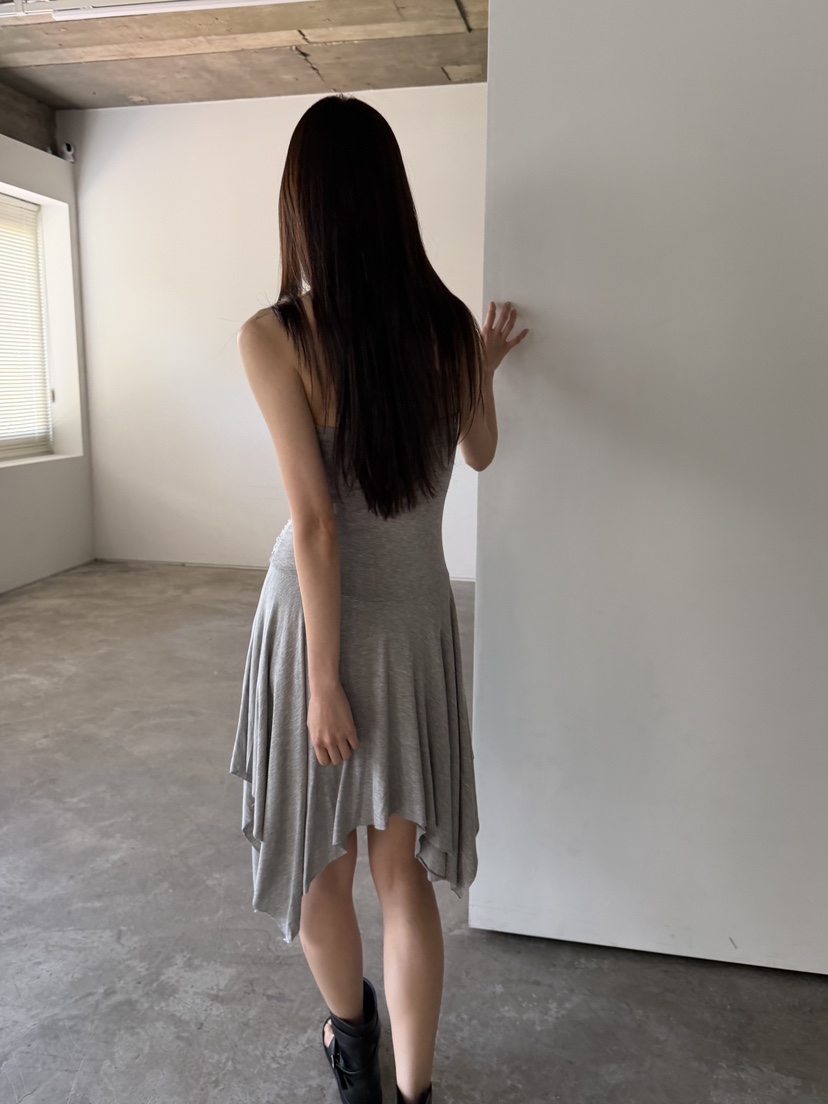 FOSET韓國東大門直郵女裝新品職業26春夏推薦連衣裙不對稱FOSET連衣裙