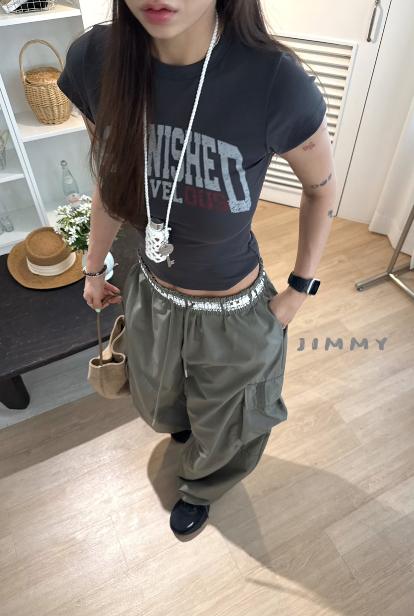 JIMMY韓國東大門直郵女士新款熱賣職業休閑26春夏休閑褲工裝褲JIMMY/REMAKE休閑褲