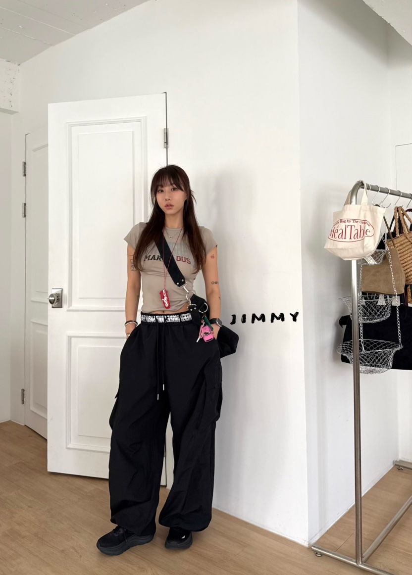 JIMMY韓國東大門直郵女士新款熱賣職業休閑26春夏休閑褲工裝褲JIMMY/REMAKE休閑褲