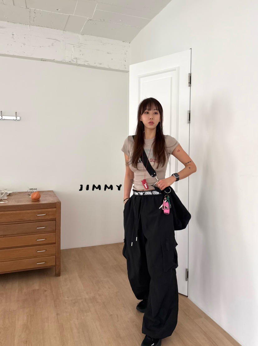 JIMMY韓國東大門直郵女士新款熱賣職業休閑26春夏休閑褲工裝褲JIMMY/REMAKE休閑褲