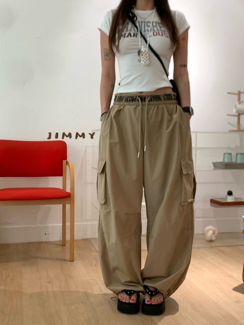 JIMMY韓國東大門直郵女士新款熱賣職業休閑26春夏休閑褲工裝褲JIMMY/REMAKE休閑褲圖色3