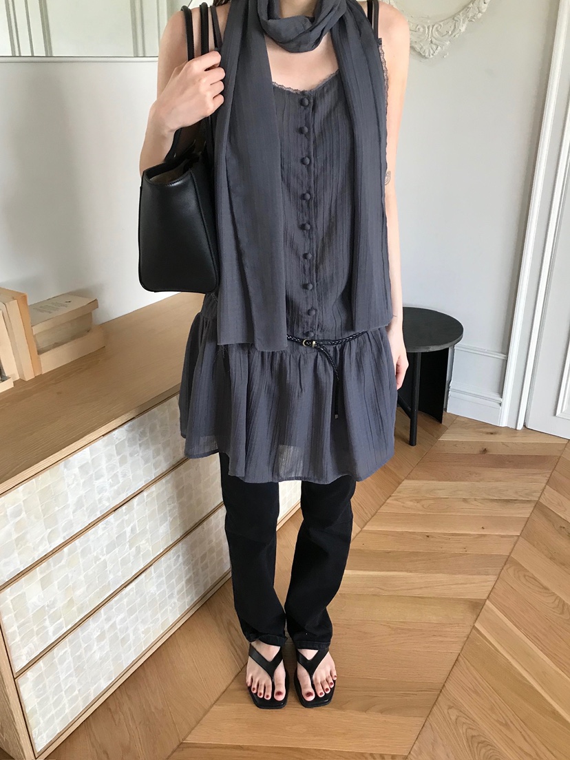 ESCHER韓國直郵女士新款時尚休閑26春夏推薦人氣職業連衣裙ESCHER連衣裙