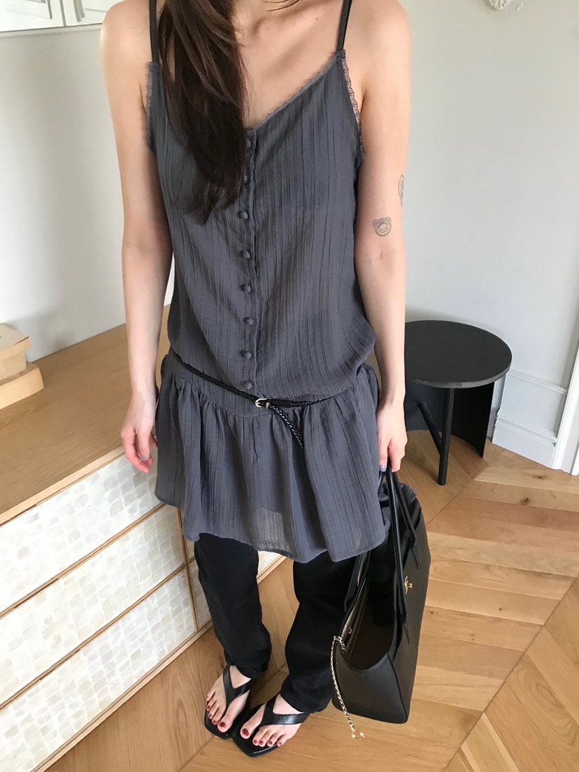 ESCHER韓國直郵女士新款時尚休閑26春夏推薦人氣職業連衣裙ESCHER連衣裙