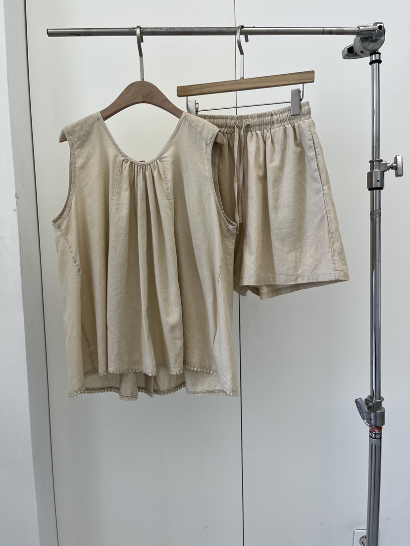 DARAK韓國直郵女裝新款時尚休閑推薦職業26春夏熱賣短褲亞麻DARAK短褲