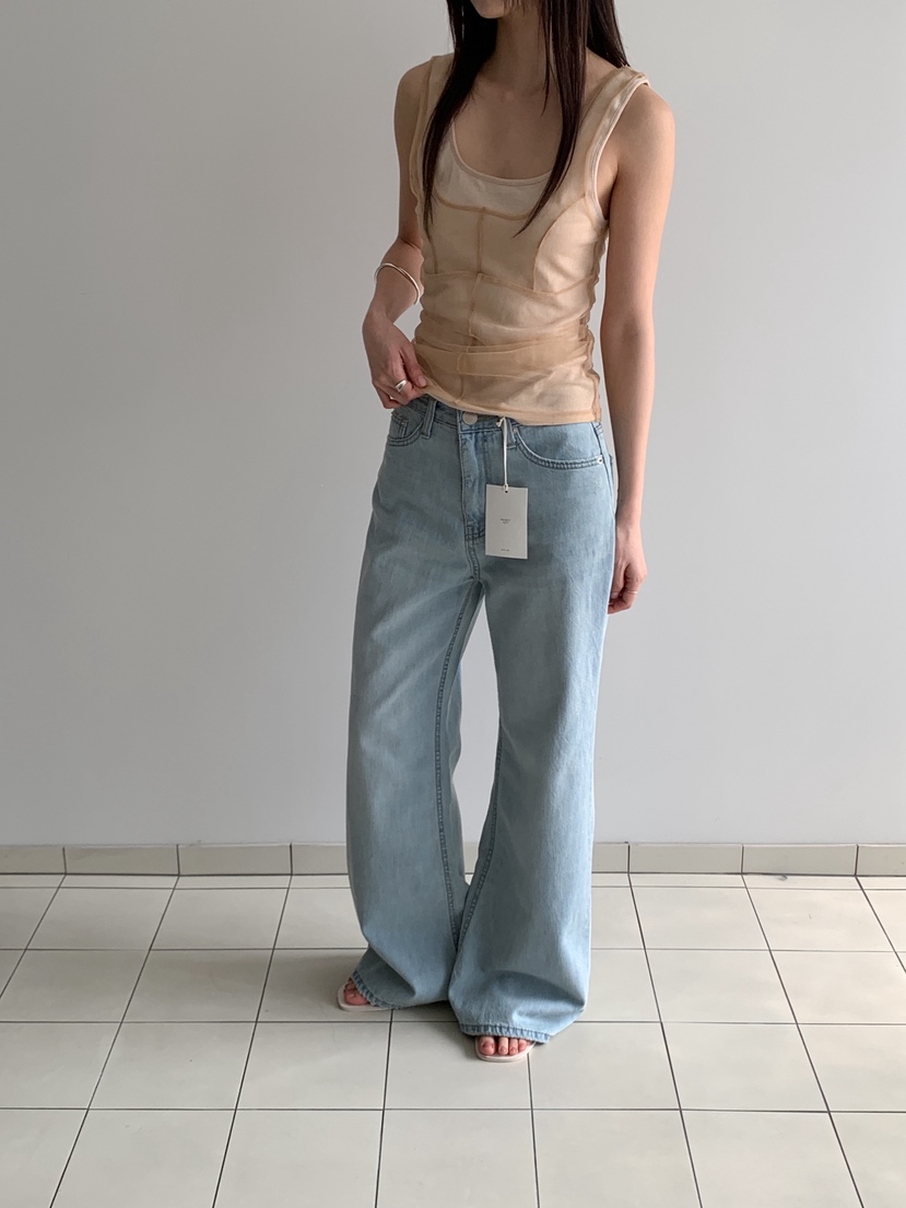 PROJECT SALT韓國代購女裝新品休閑牛仔褲PROJECTSALT牛仔褲