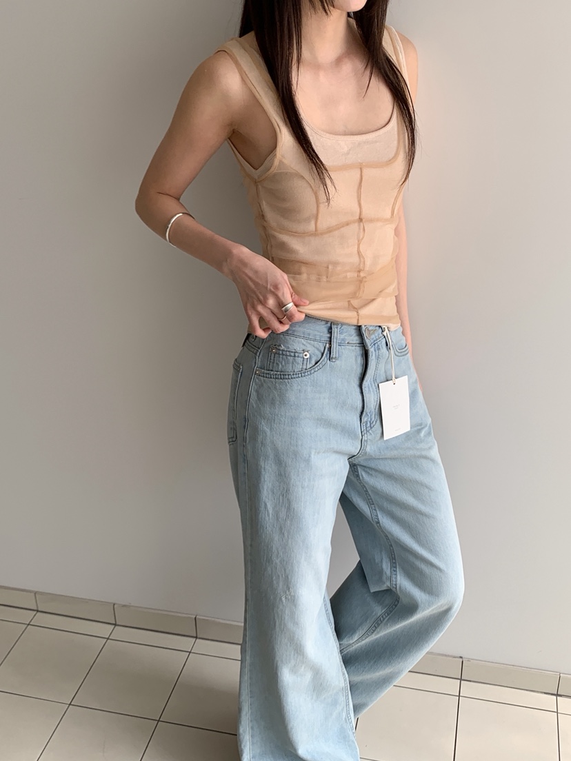 PROJECT SALT韓國代購女裝新品休閑牛仔褲PROJECTSALT牛仔褲