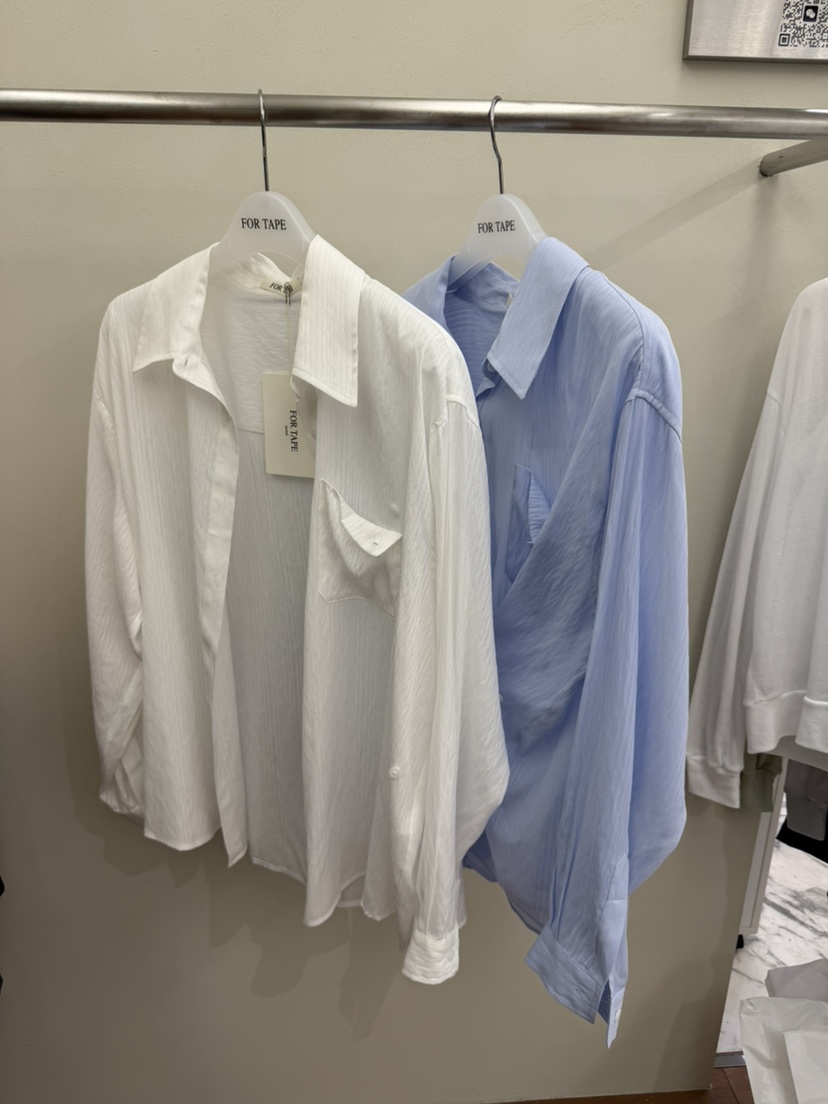 FOR TAPE韓國東大門代購女士新款熱賣襯衫蕾絲衫口袋紐扣FOR TAPE襯衫/蕾絲衫