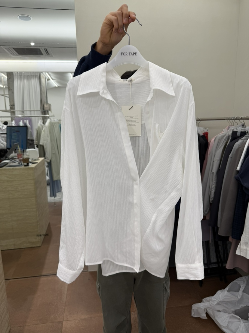 FOR TAPE韓國東大門代購女士新款熱賣襯衫蕾絲衫口袋紐扣FOR TAPE襯衫/蕾絲衫圖色2