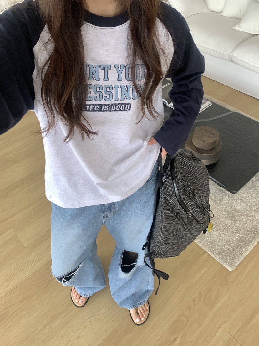 VANTAGE韓國代購女士新款休閑職業時尚26春夏人氣長袖T恤VANTAGE長袖T恤