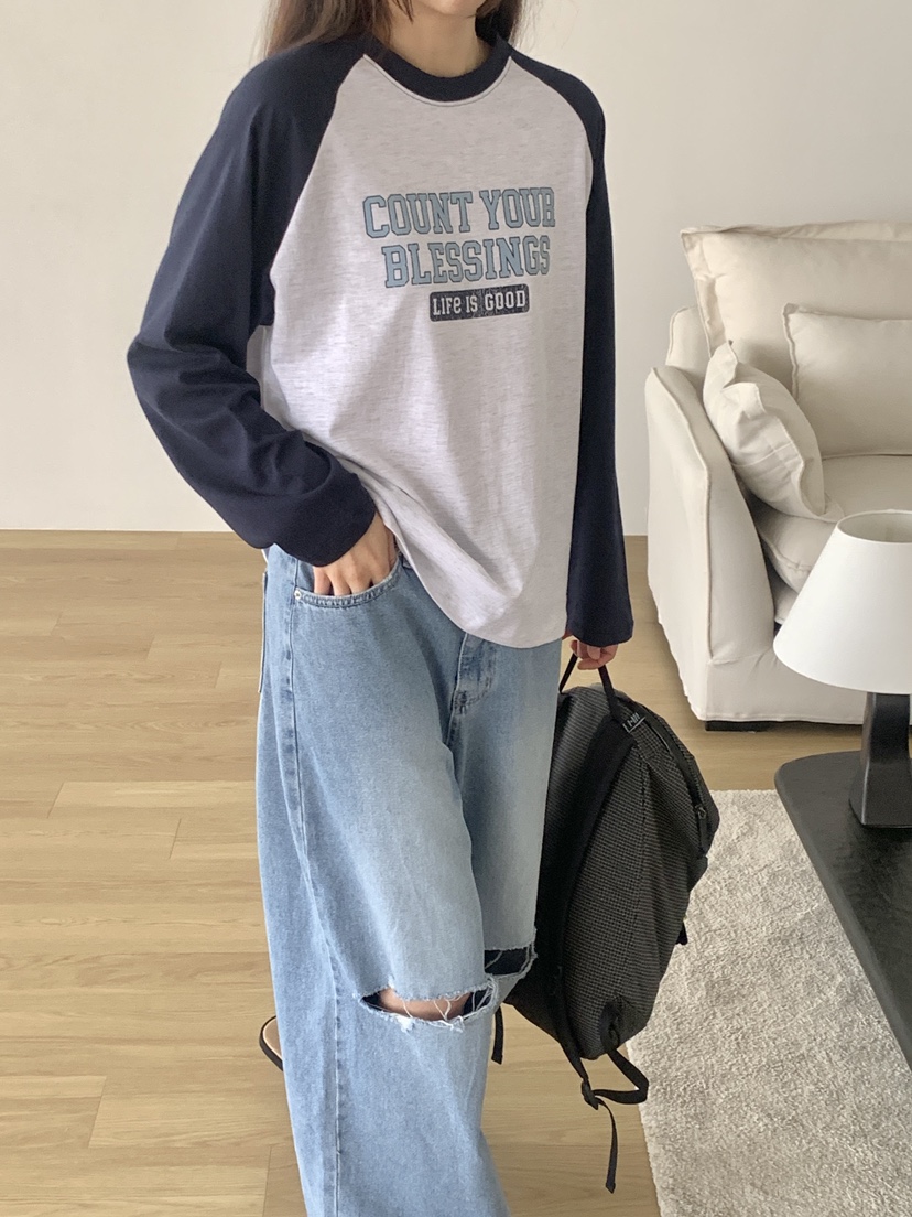 VANTAGE韓國代購女士新款休閑職業時尚26春夏人氣長袖T恤VANTAGE長袖T恤