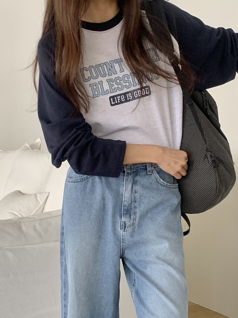 VANTAGE韓國代購女士新款休閑職業時尚26春夏人氣長袖T恤VANTAGE長袖T恤