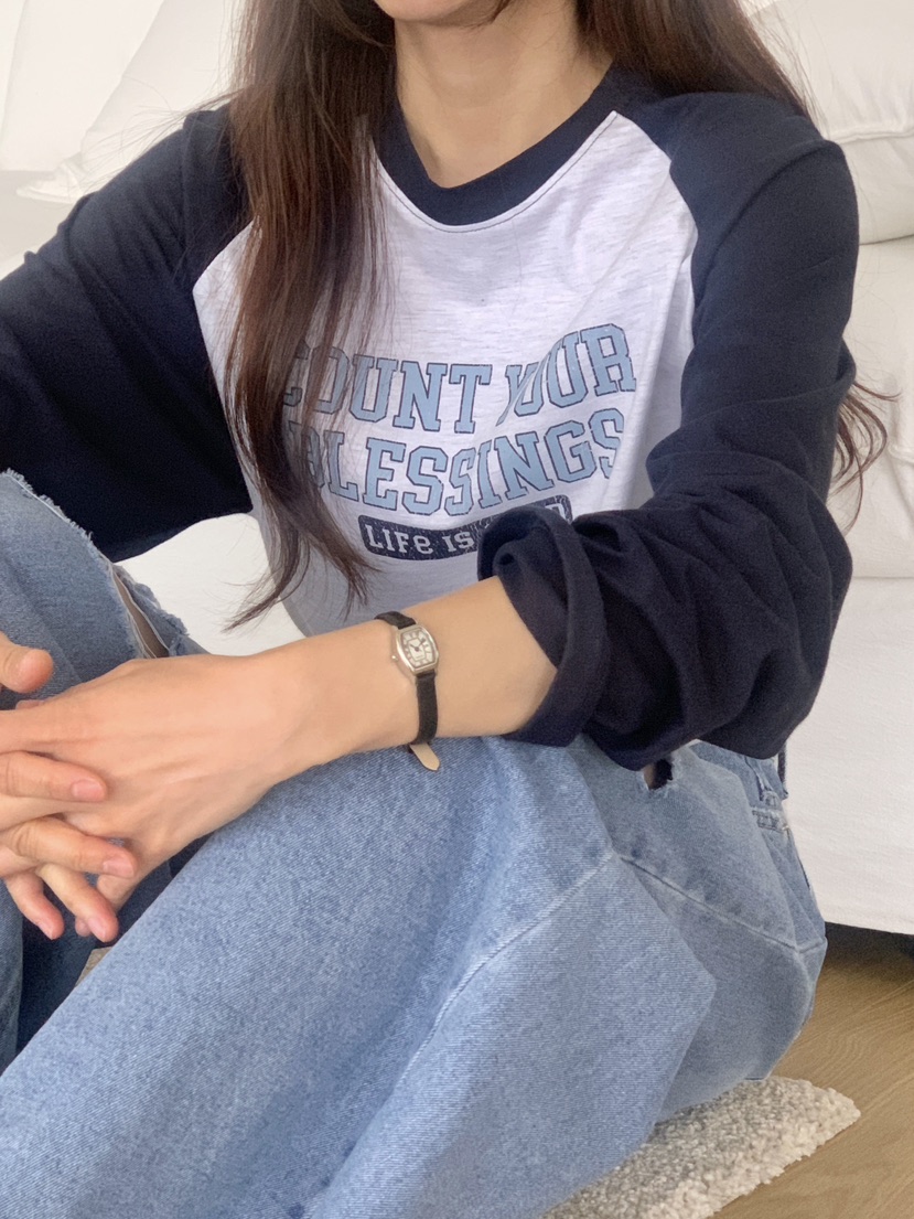 VANTAGE韓國代購女士新款休閑職業時尚26春夏人氣長袖T恤VANTAGE長袖T恤