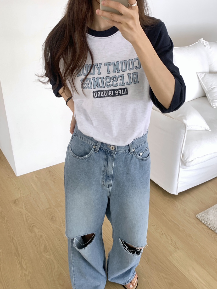 VANTAGE韓國代購女士新款休閑職業時尚26春夏人氣長袖T恤VANTAGE長袖T恤