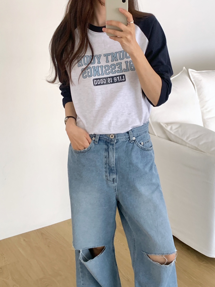 VANTAGE韓國代購女士新款休閑職業時尚26春夏人氣長袖T恤VANTAGE長袖T恤