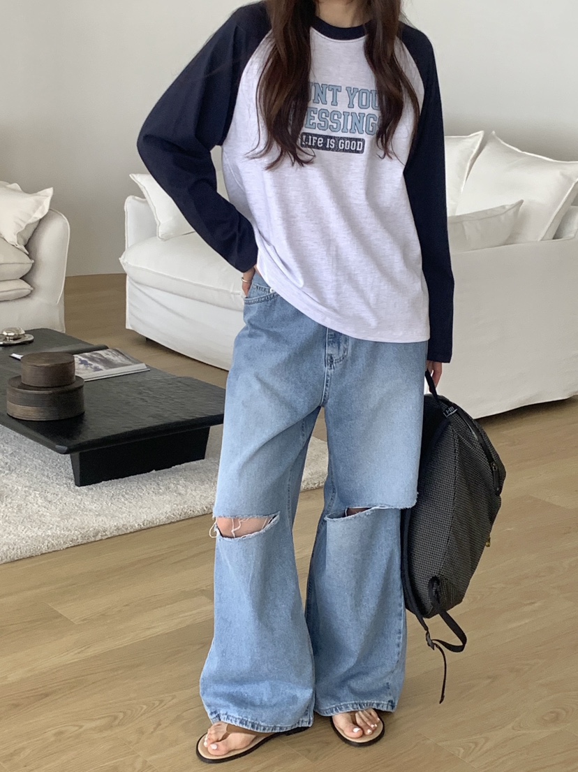 VANTAGE韓國代購女士新款休閑職業時尚26春夏人氣長袖T恤VANTAGE長袖T恤