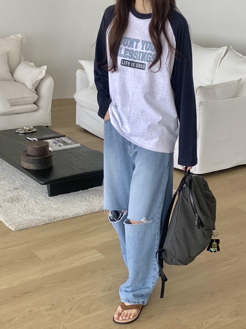 VANTAGE韓國代購女士新款休閑職業時尚26春夏人氣長袖T恤VANTAGE長袖T恤