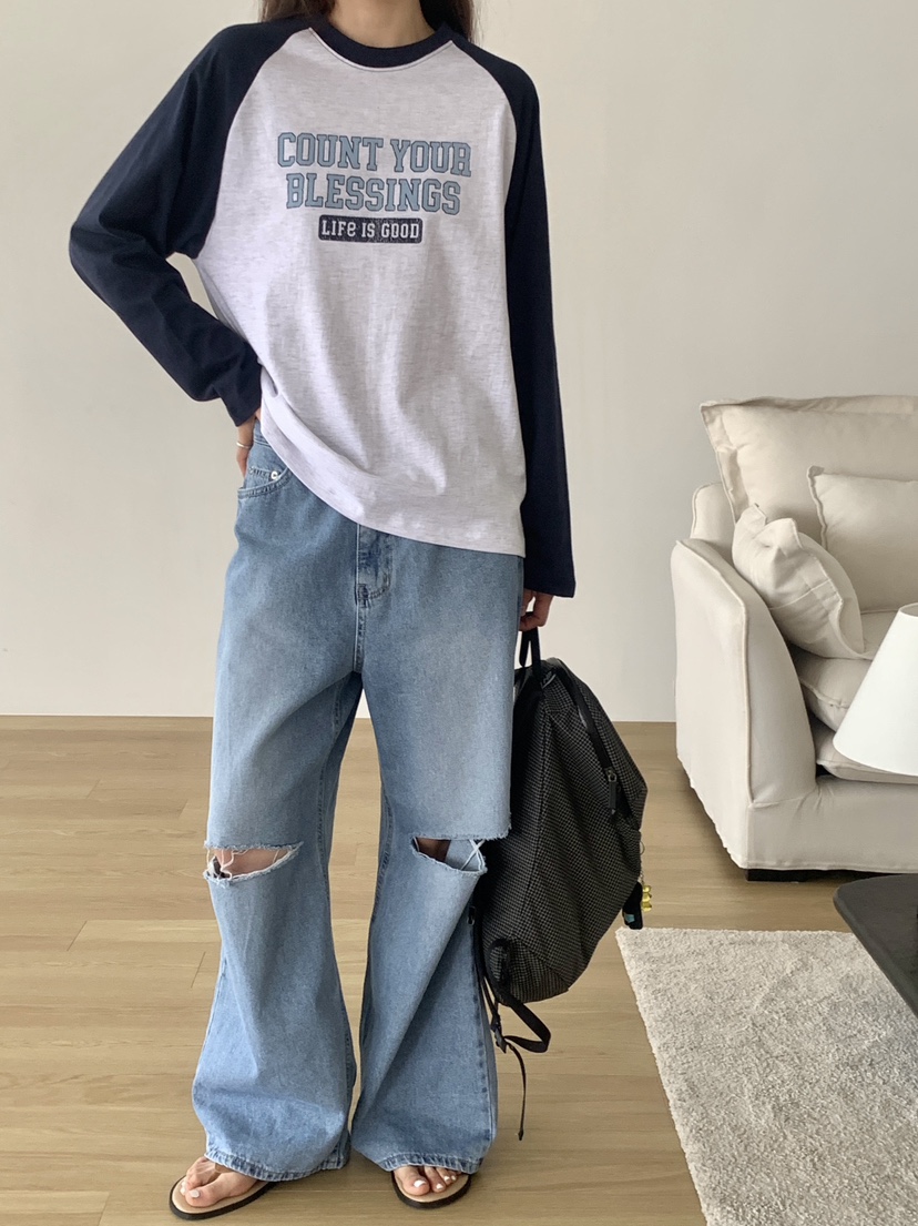 VANTAGE韓國代購女士新款休閑職業時尚26春夏人氣長袖T恤VANTAGE長袖T恤圖色1