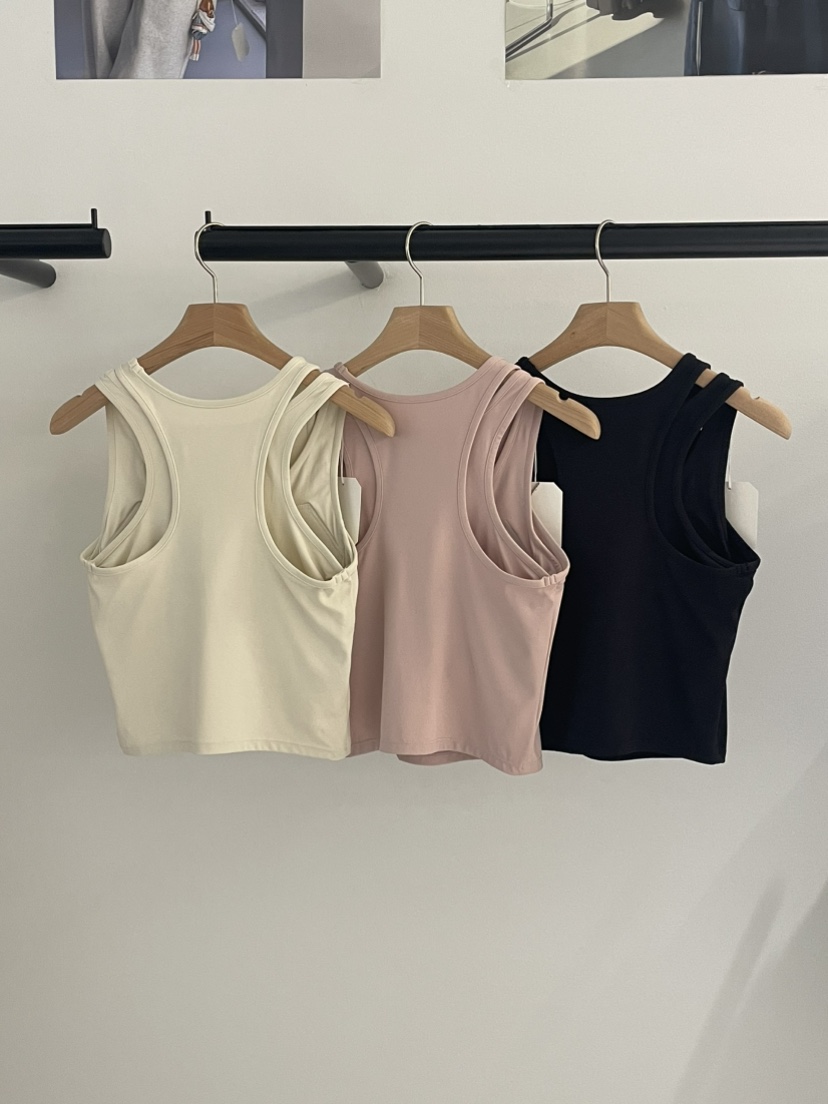 BUTTER-P韓國直郵實拍女裝新品休閑推薦時尚吊帶背心雙層BUTTER-P吊帶/背心