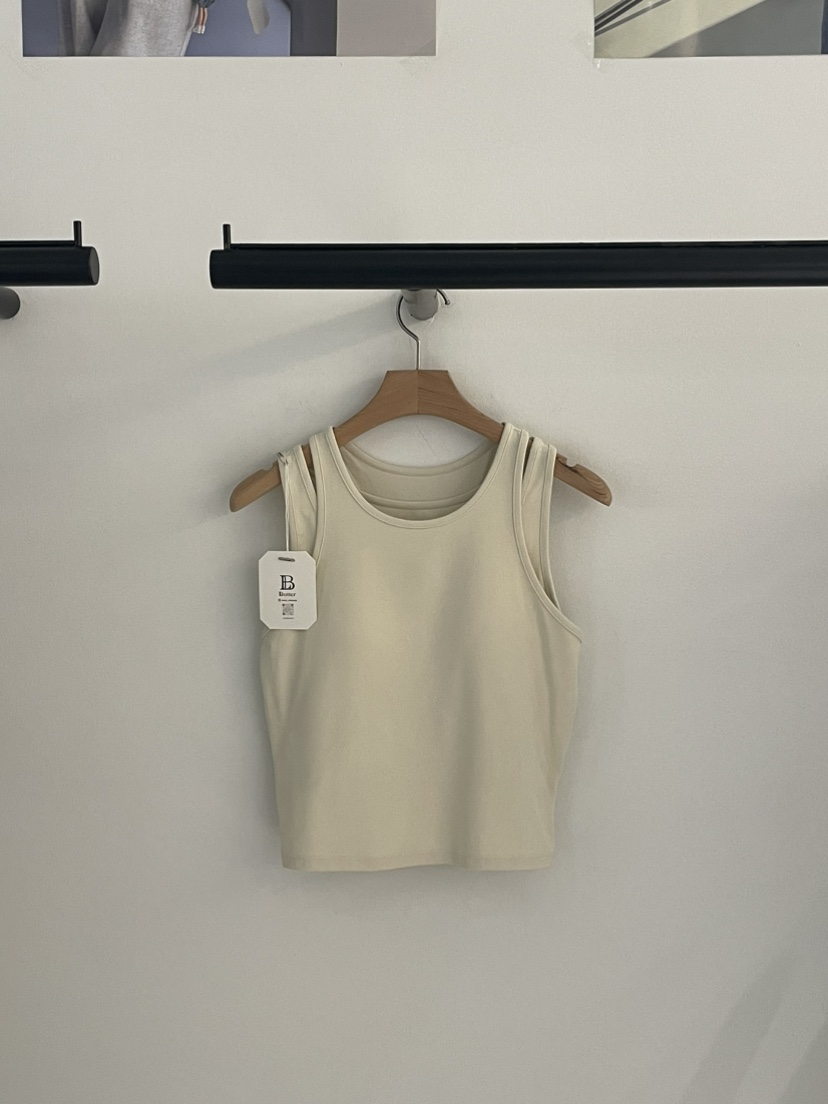 BUTTER-P韓國直郵實拍女裝新品休閑推薦時尚吊帶背心雙層BUTTER-P吊帶/背心圖色1