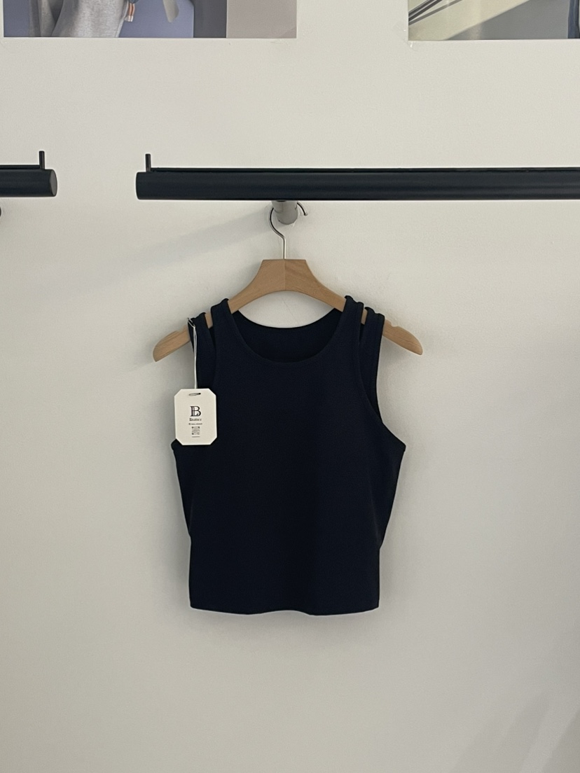 BUTTER-P韓國直郵實拍女裝新品休閑推薦時尚吊帶背心雙層BUTTER-P吊帶/背心圖色3