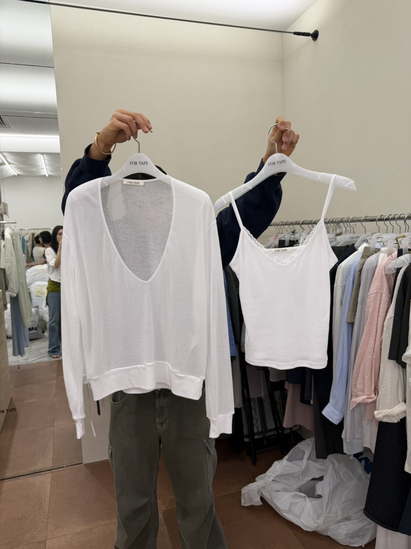 FOR TAPE韓國直郵實拍女裝新款熱賣時尚推薦26春夏休閑T恤FOR TAPET恤