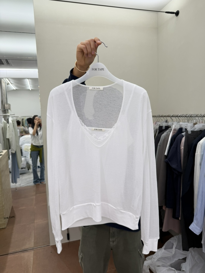 FOR TAPE韓國直郵實拍女裝新款熱賣時尚推薦26春夏休閑T恤FOR TAPET恤圖色1