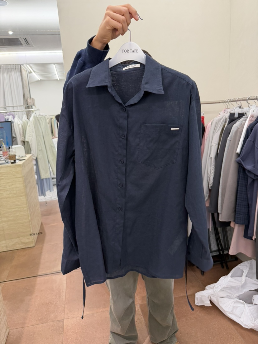 FOR TAPE韓國東大門直郵女裝新品推薦襯衫蕾絲衫系帶亞麻FOR TAPE襯衫/蕾絲衫圖色3