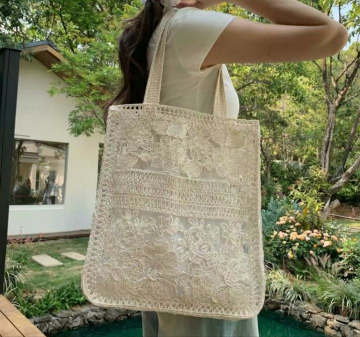 TROUVAILLE韓國東大門直郵女裝新款職業單肩斜跨包透視蕾絲TROUVAILLE單肩/斜跨包