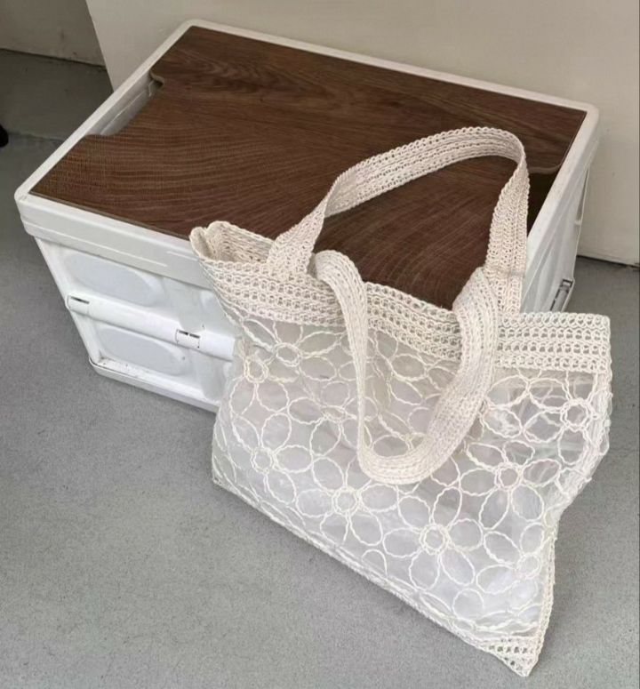 TROUVAILLE韓國東大門直郵女裝新款職業單肩斜跨包透視蕾絲TROUVAILLE單肩/斜跨包