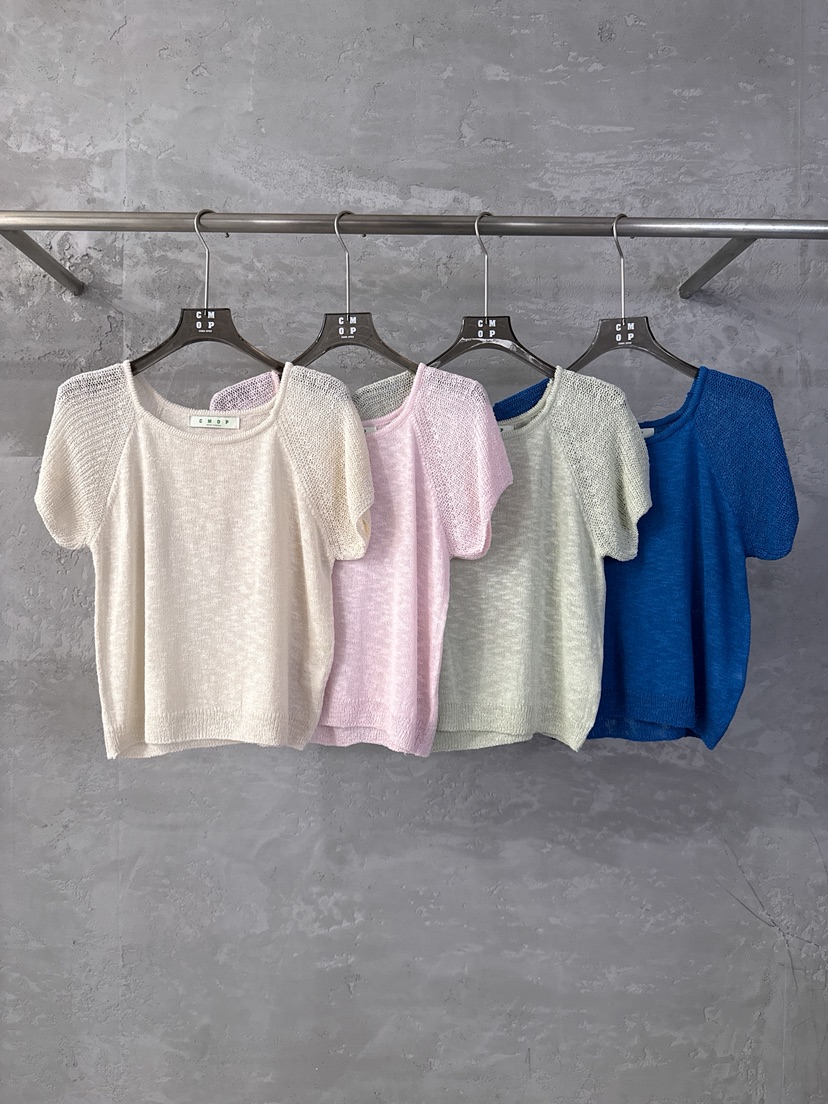 COME OPEN/HAPER韓國直郵女士新款職業針織衫短袖針織衫COME OPEN/HAPER針織衫