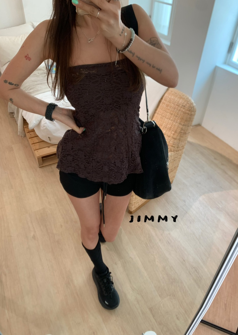 JIMMY韓國東大門代購女裝新款熱賣職業休閑吊帶背心套裝蕾絲JIMMY/REMAKE吊帶/背心