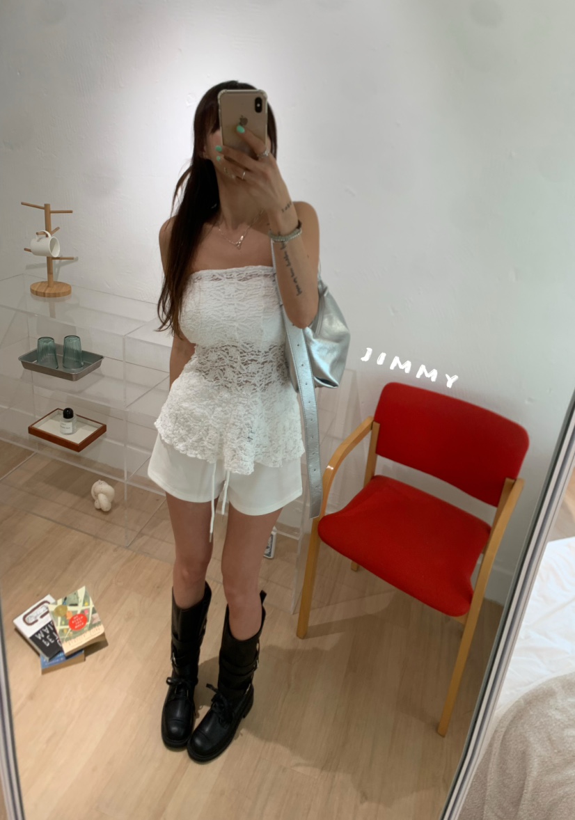 JIMMY韓國東大門代購女裝新款熱賣職業休閑吊帶背心套裝蕾絲JIMMY/REMAKE吊帶/背心