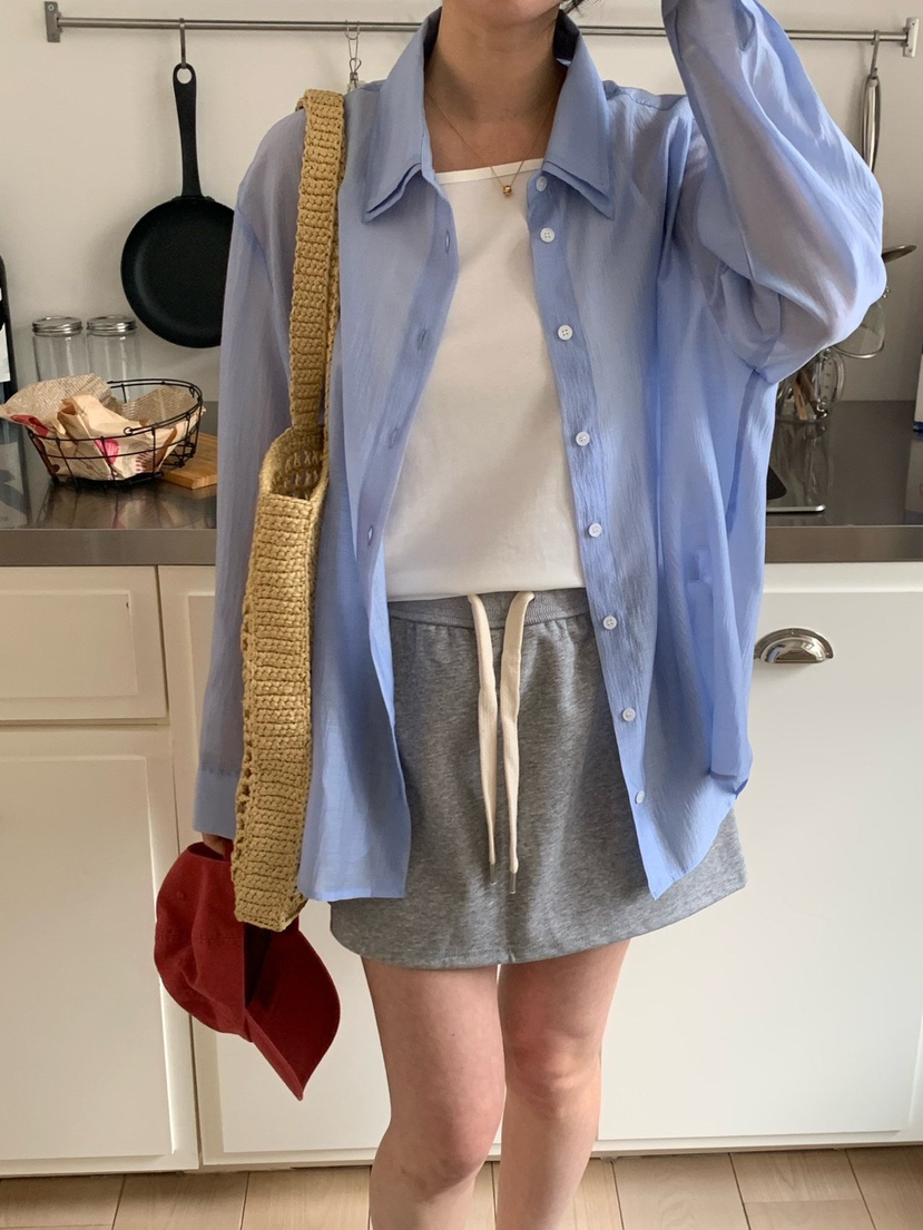 COBALT BLUE韓國直郵實拍女士新款26春夏職業襯衫蕾絲衫COBALT BLUE襯衫/蕾絲衫圖色1