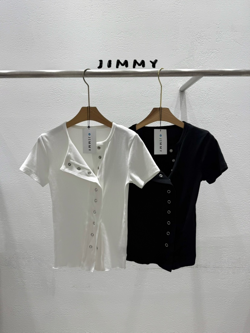 JIMMY韓國東大門代購女裝新品時尚人氣26春夏職業休閑T恤JIMMY/REMAKET恤