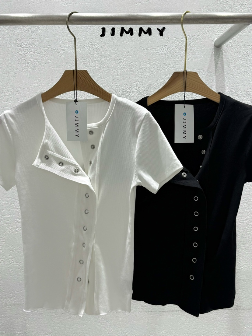 JIMMY韓國東大門代購女裝新品時尚人氣26春夏職業休閑T恤JIMMY/REMAKET恤