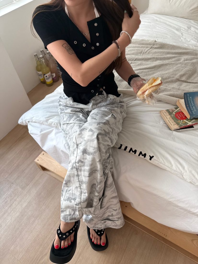 JIMMY韓國東大門代購女裝新品時尚人氣26春夏職業休閑T恤JIMMY/REMAKET恤