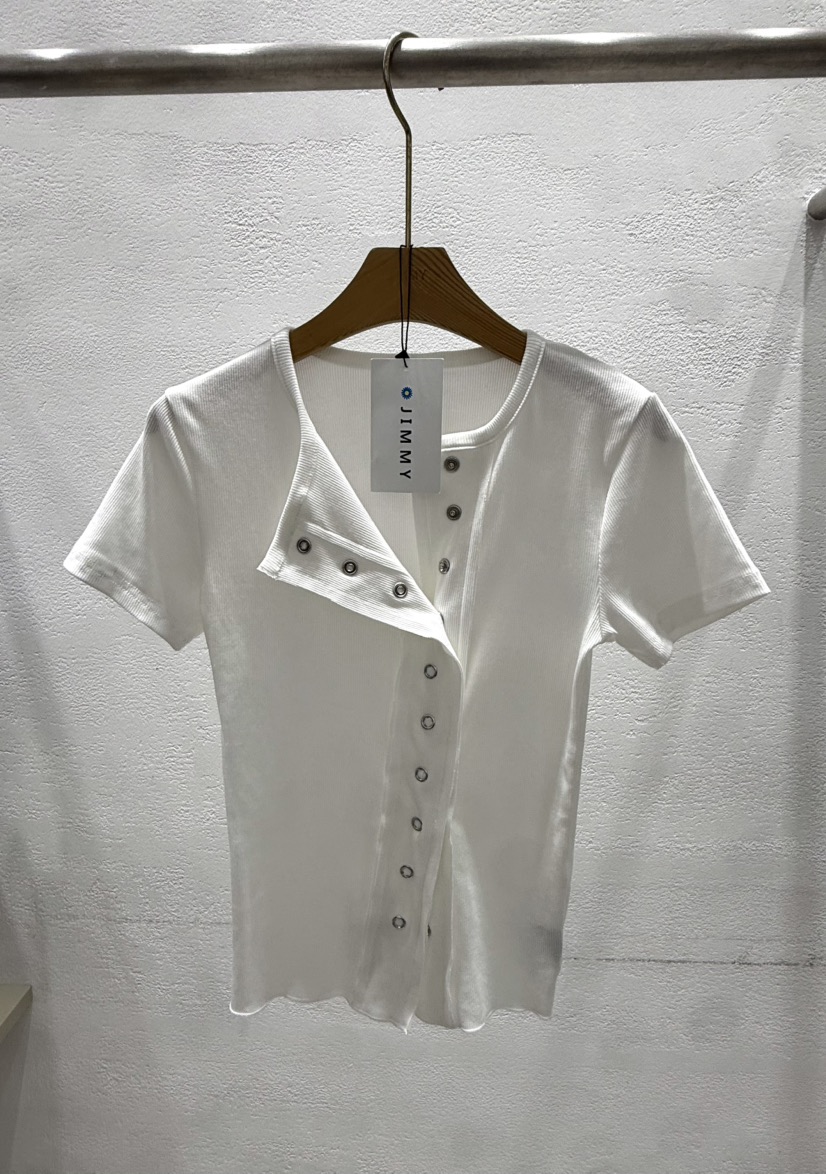 JIMMY韓國東大門代購女裝新品時尚人氣26春夏職業休閑T恤JIMMY/REMAKET恤圖色1