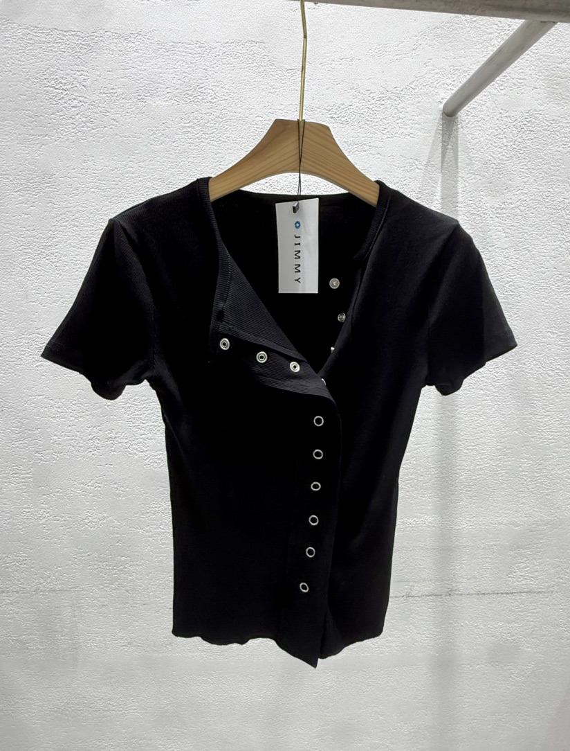 JIMMY韓國東大門代購女裝新品時尚人氣26春夏職業休閑T恤JIMMY/REMAKET恤圖色2