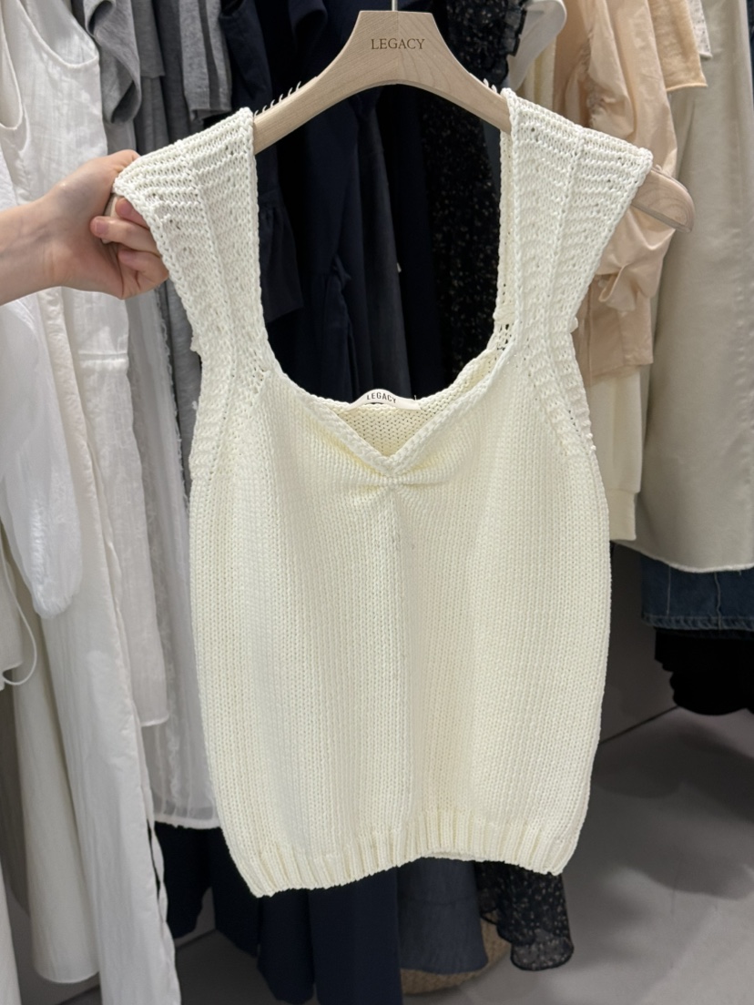 LEGACY韓國直郵女士新品熱賣26春夏職業推薦吊帶背心褶皺緞LEGACY吊帶/背心圖色2