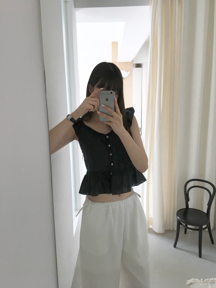 LEGACY韓國直郵實拍女裝新款人氣職業推薦吊帶背心荷葉邊LEGACY吊帶/背心