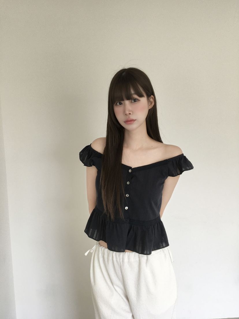 LEGACY韓國直郵實拍女裝新款人氣職業推薦吊帶背心荷葉邊LEGACY吊帶/背心