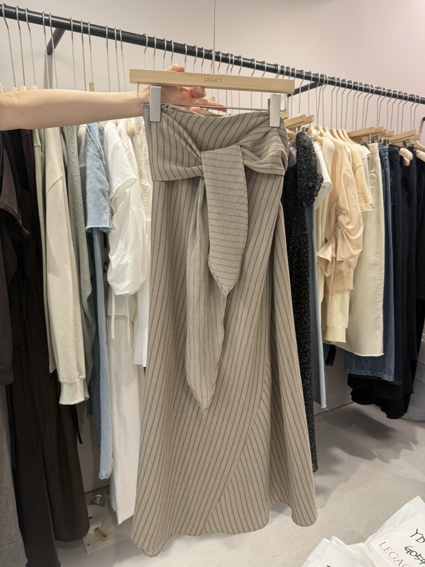 LEGACY韓國東大門直郵女裝新款26春夏長裙裹身裙條紋長款LEGACY長裙圖色2