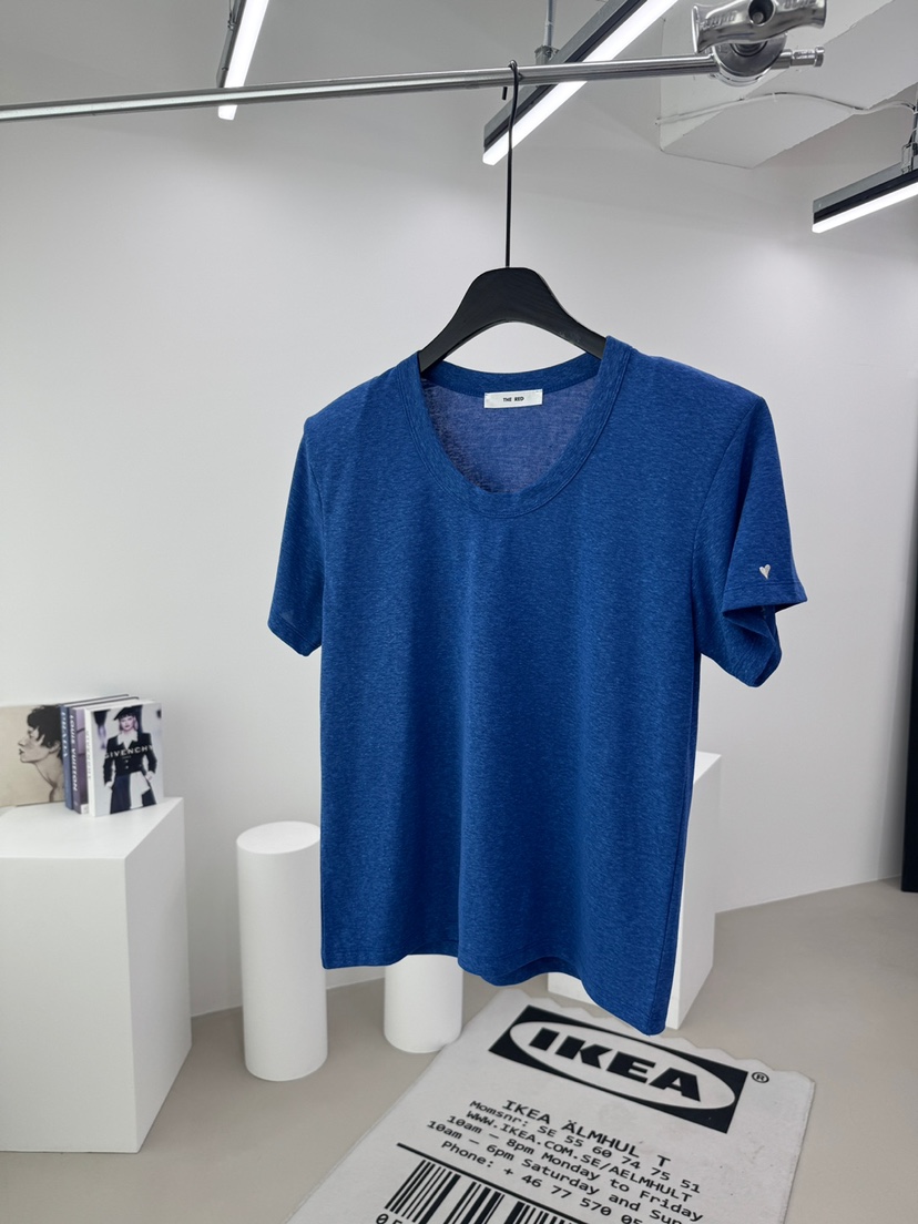 RED-A韓國直郵女裝新款人氣休閑職業26春夏推薦熱賣T恤刺繡RED-AT恤圖色3