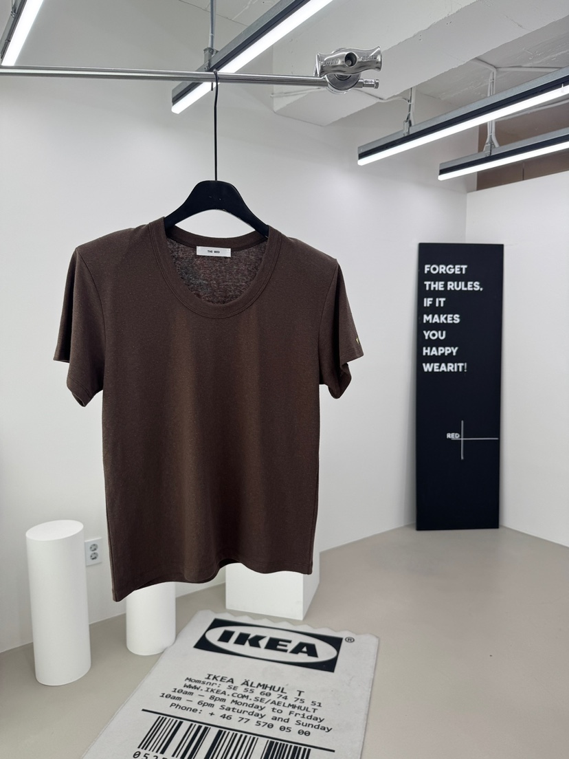 RED-A韓國直郵女裝新款人氣休閑職業26春夏推薦熱賣T恤刺繡RED-AT恤圖色4