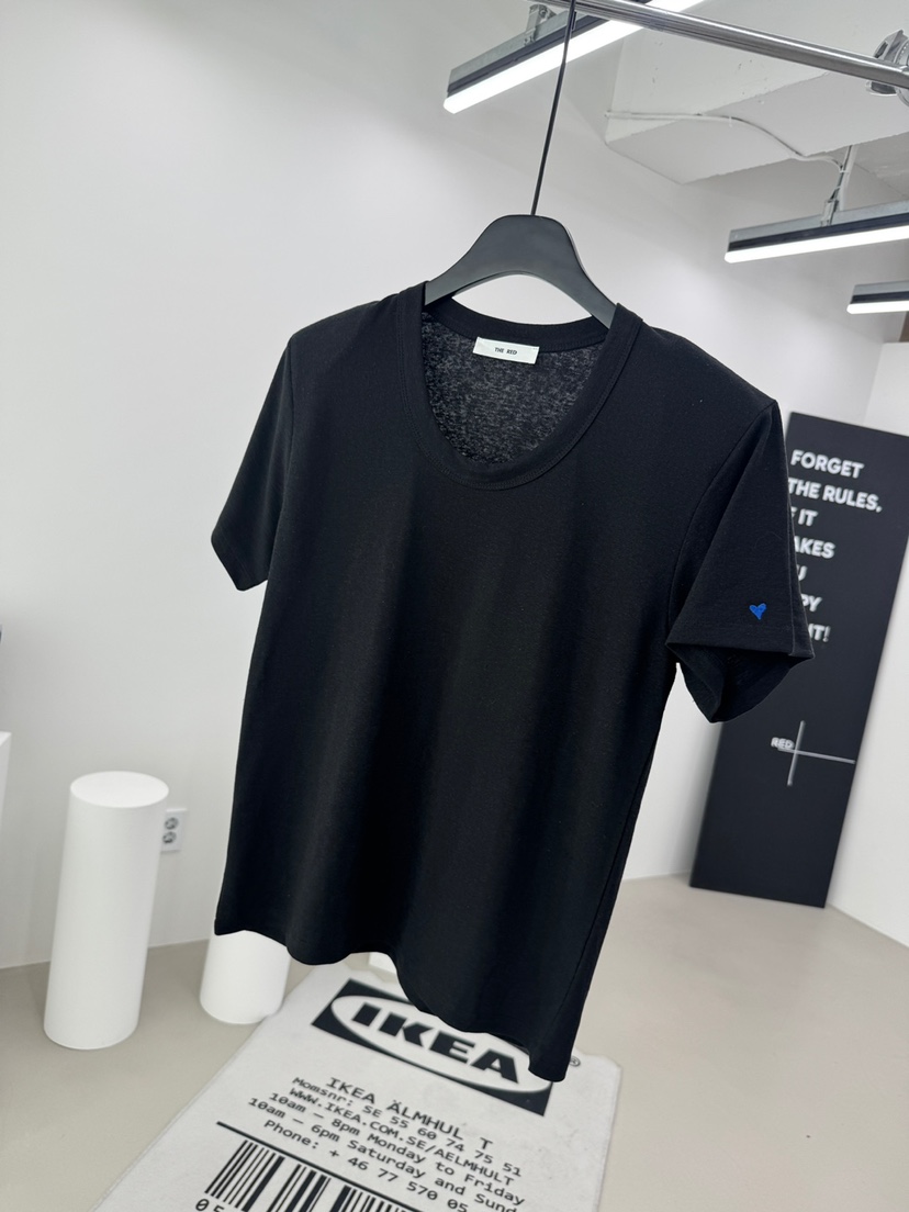 RED-A韓國直郵女裝新款人氣休閑職業26春夏推薦熱賣T恤刺繡RED-AT恤圖色5