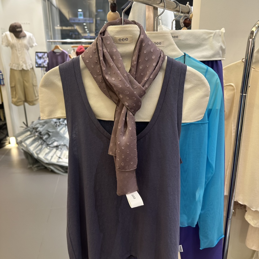 EEE韓國代購女士新款人氣職業26春夏熱賣休閑圍巾披肩圍巾EEE圍巾/披肩圖色2