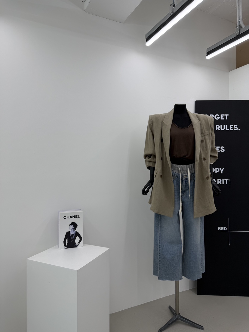 RED-A韓國東大門代購女士新款休閑熱賣26春夏職業夾克亞麻RED-A夾克