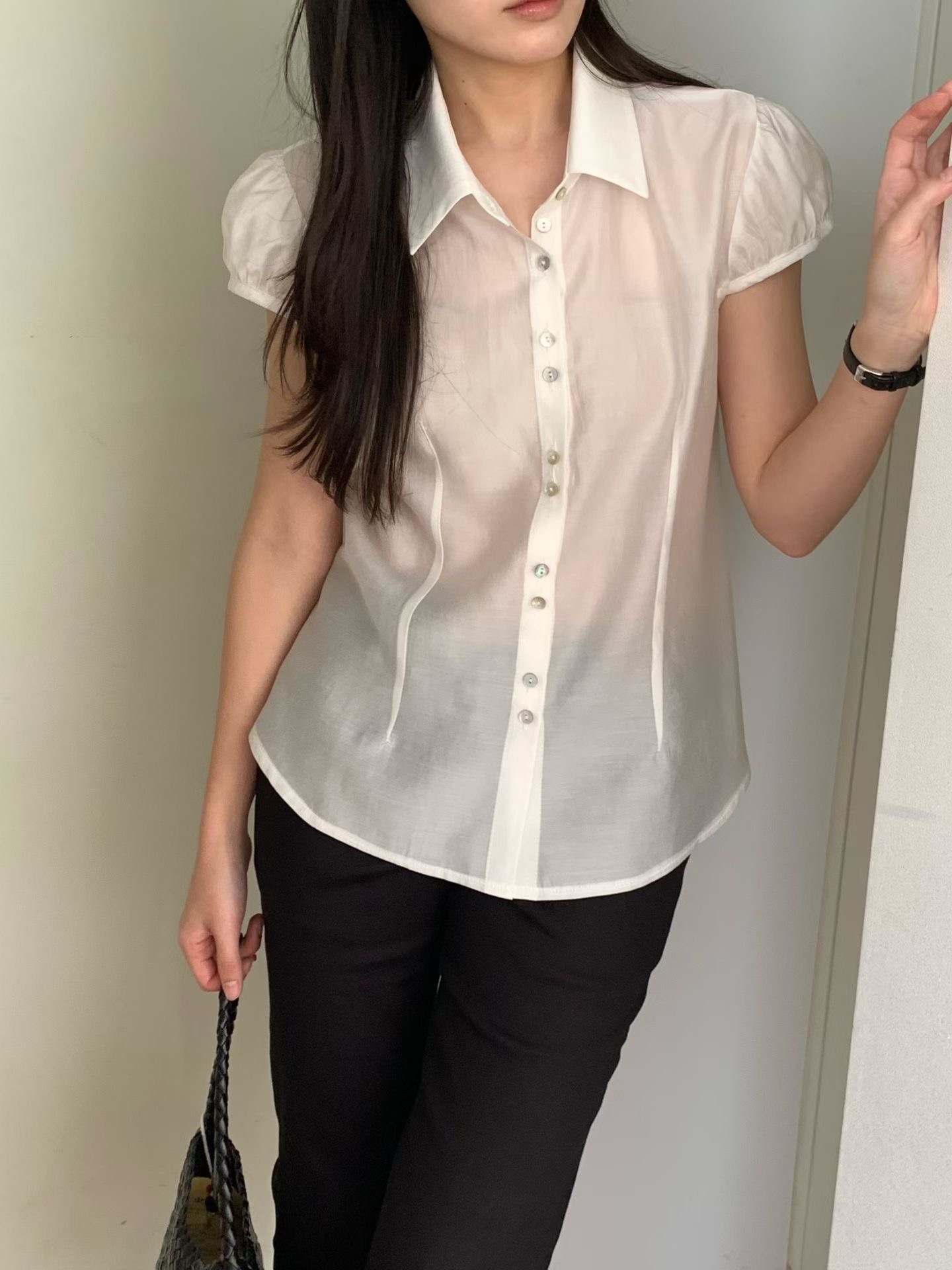 OBOE韓國直郵女士新款職業推薦真品人氣熱賣26春夏襯衫蕾絲衫OBOE襯衫/蕾絲衫圖色1