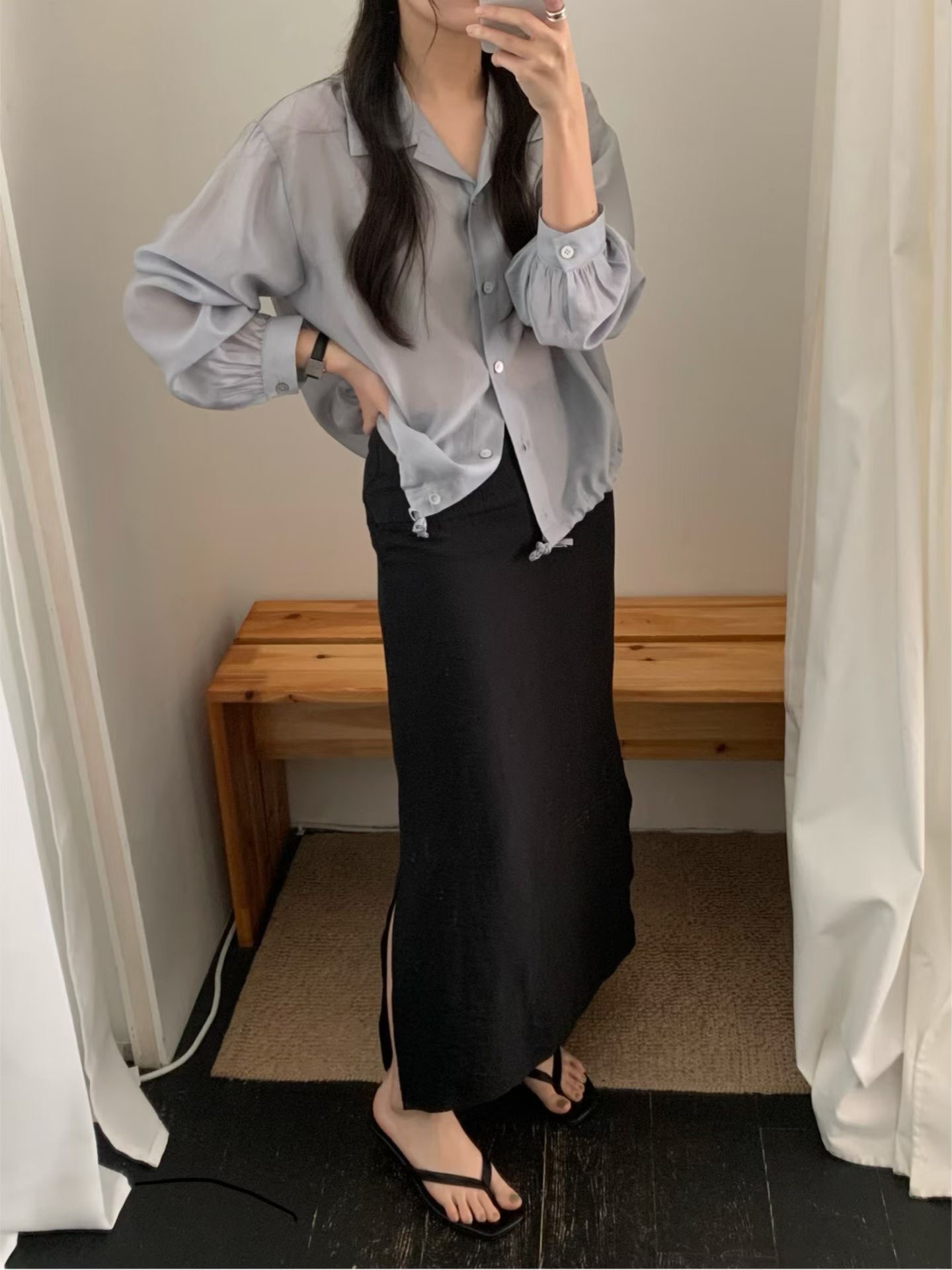 OBOE韓國直郵女裝新款職業真品人氣休閑推薦時尚襯衫蕾絲衫OBOE襯衫/蕾絲衫圖色2